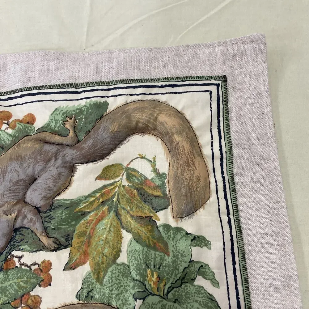 Vintage Handmade Squirrel Decorative Decor 3D Statement Pillowcase Layered